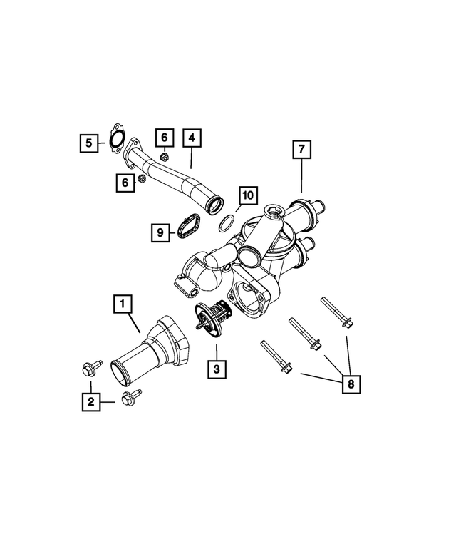 « 6508393AA – Cooling : Tête Collerette Hexagonale Boulon pour Mopar Image »