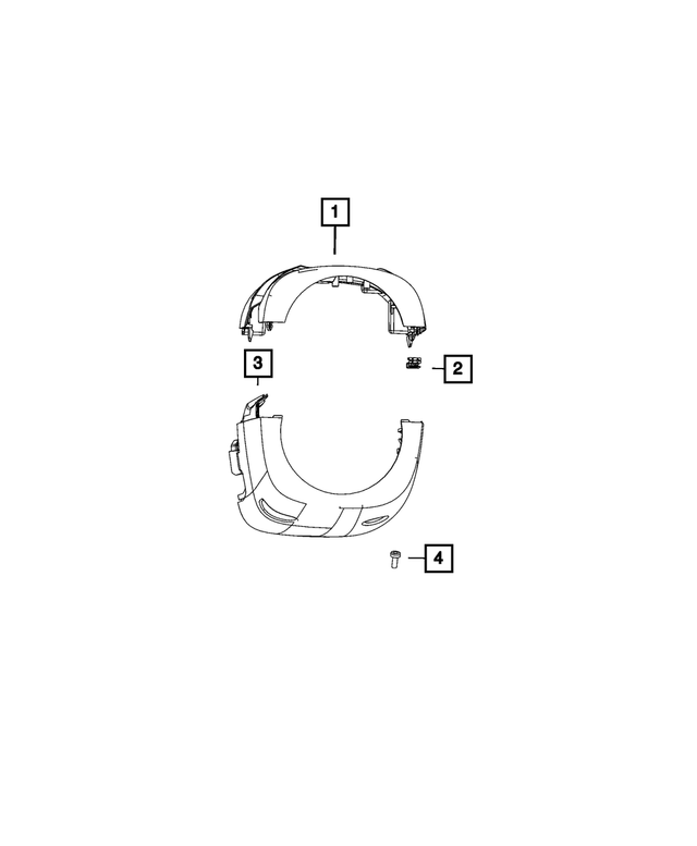 6WK44DX9AB - Interior Trim: Steering Column Shroud for Mopar Image image