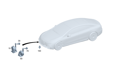 Horn and Outside Temperature Display for 2025 Mercedes-Benz EQE AMG #0