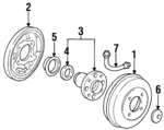 42610SB2010 - Brakes: Drum for Honda: Civic, Civic del Sol, CRX Image