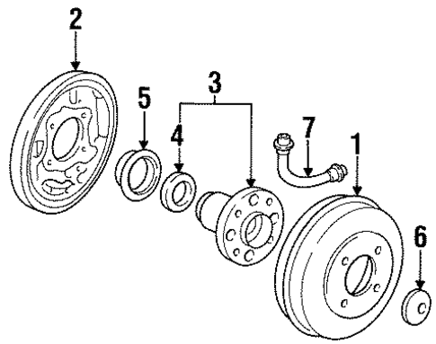 Rear Brakes for 1997 Honda Civic del Sol #0