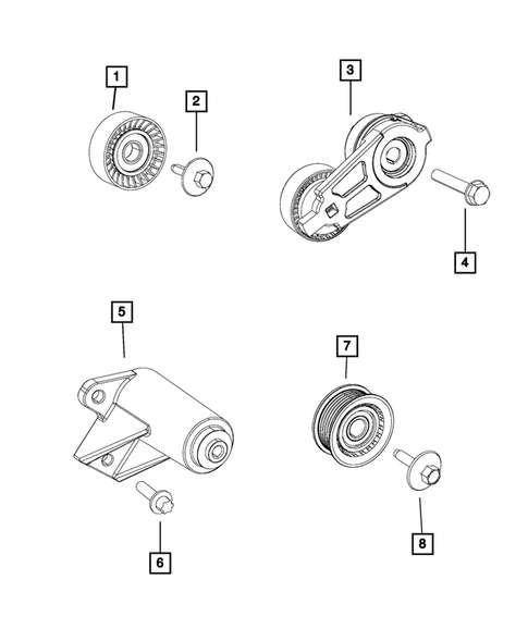 Pulleys and Related Parts for 2016 Dodge Durango #0