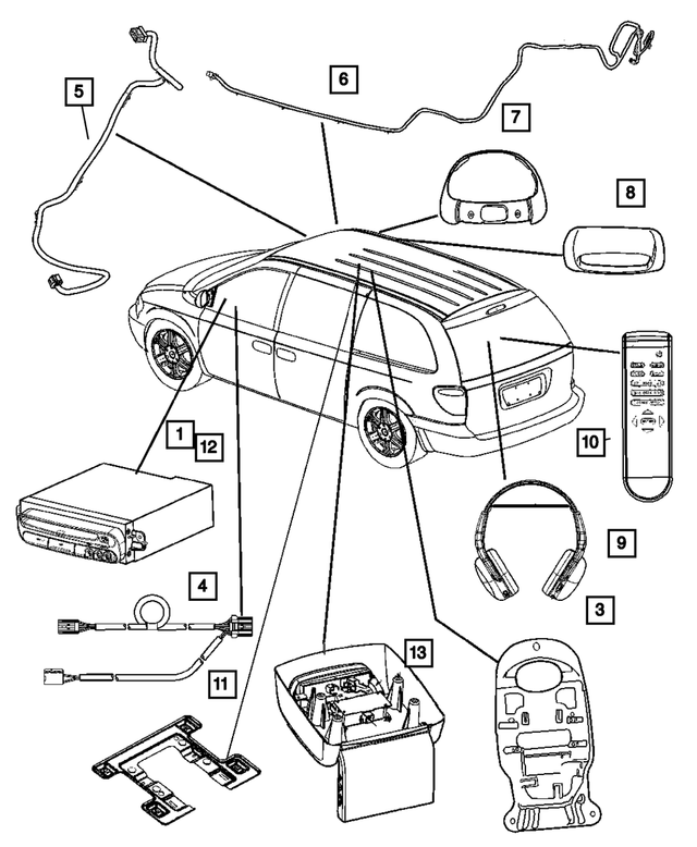 5094033AF - Instrument Panel and Radios and Consoles: Dvd Changer for Mopar Image
