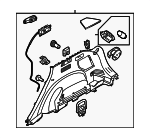 85730P1650WK - Body: Lower Quarter Trim for Kia: Sportage Image