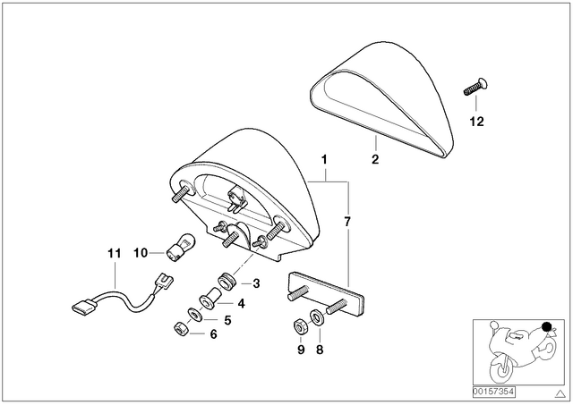 62212346443 - Lights: Rubber Mounting -  for BMW-Motorrad Image