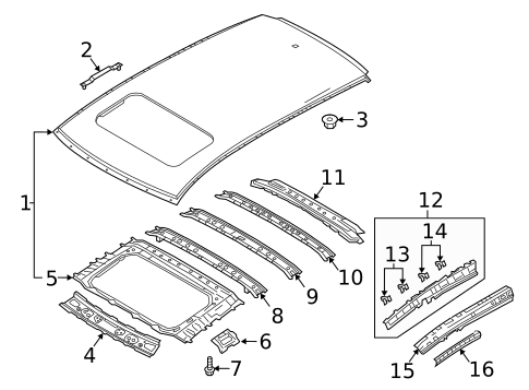 Roof & Components for 2016 Mazda CX-9 #0