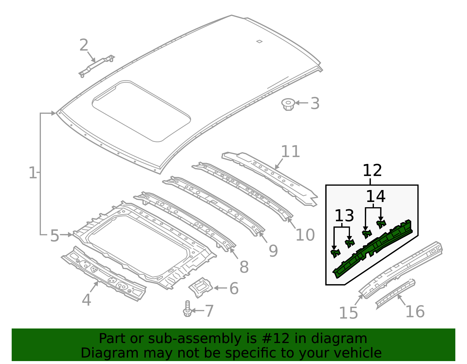 TK48-70-05YA - Roof Side Rail 2016-2023 Mazda CX-9 | Mazda-Parts