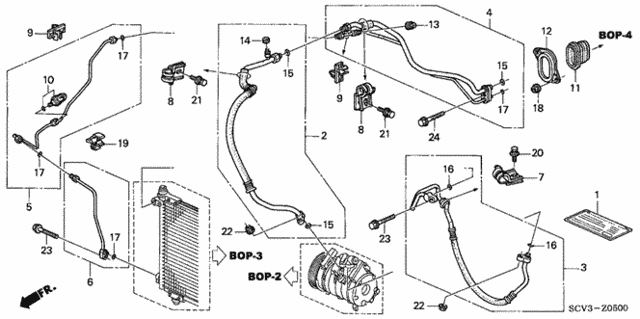 A/C Hose - Pipes for 2004 Honda Element #0
