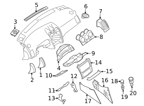Headlamp Components for 2009 Nissan Altima #3