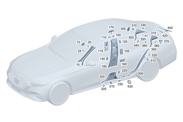 2146902201 - Interior Trim/Exterior Detachable Parts: Trim, a-Pillar for Mercedes-Benz: E350 Image image