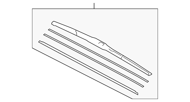 Toyota OEM Windshield Wiper Blade (Left, Front) 85222-06250