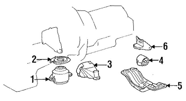 1192234104 - Engine: Mount for Mercedes-Benz Image