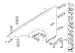 41317174888 - Bodywork: Slide Element For Rear Door Sill for BMW Image