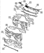 4780876AD - Body Sheet Metal Except Doors: Cowl Plenum Upper Panel for Mopar Image
