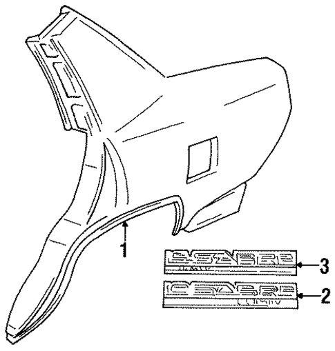 Exterior Trim - Quarter Panel for 1996 Buick LeSabre #0