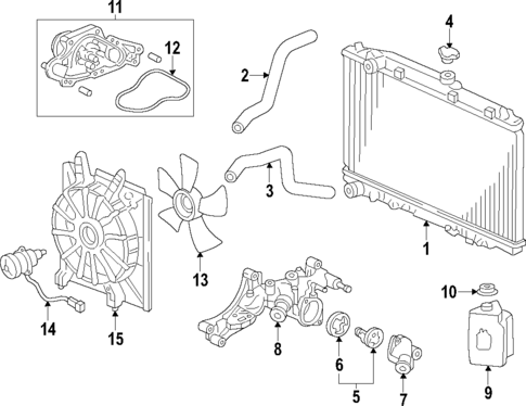 Cooling System for 2014 Honda Odyssey #0