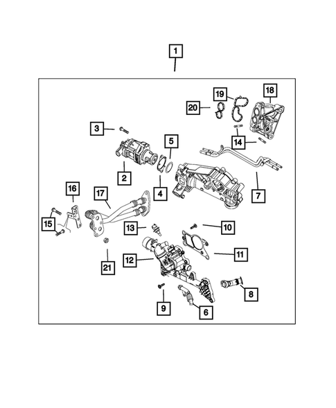 EGR Cooling System for 2018 Jeep Renegade #0