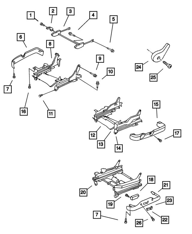 4761004 - Interior Trim: Seat Recliner Handle, Right for Mopar Image image