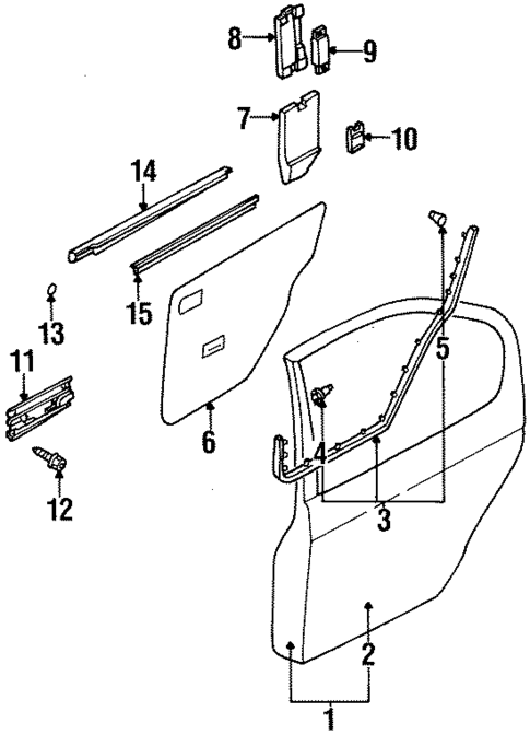 Door & Components for 2001 INFINITI G20 #0