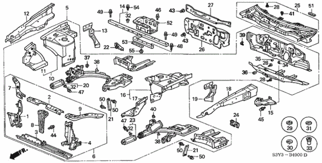 Front Bulkhead for 2000 Honda Insight #0