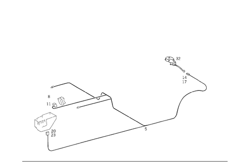 Curtain and Roller Blind, Rear Window for 1993 Mercedes-Benz 500SEC #0
