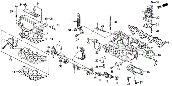 Intake Manifold (PGM-FI) for 1988 Honda Accord #0
