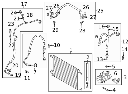 Condenser, Compressor & Lines for 2021 Volkswagen Jetta #0