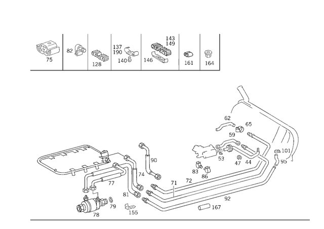 1244706275 - : Fuel Hose for Mercedes-Benz Image
