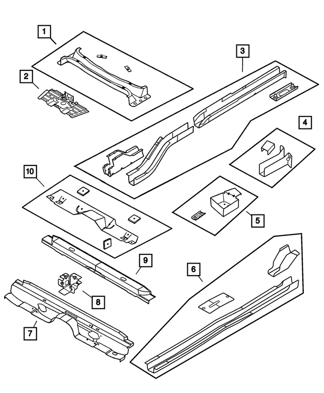 4696813AE - Frames and Bumpers: Rear Suspension Crossmember for Mopar Image image