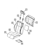 1RW80XDVAA - Interior Trim: Front Headrest for Jeep: Compass, Patriot Image