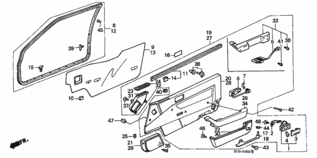 Front Door Lining (3D) 3DR for 1986 Honda Accord #0