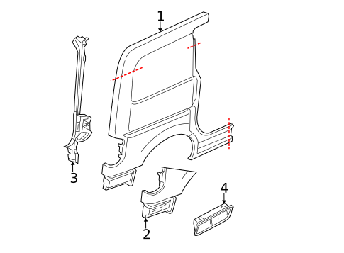 Side Panel & Components for 2018 Chevrolet City Express #0