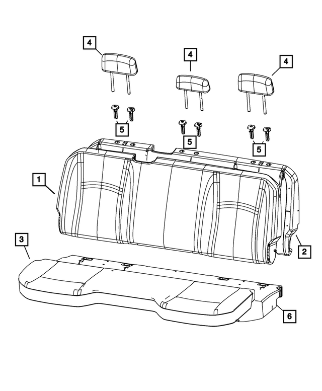 5NQ10LA8AA - Interior Trim: Rear Seat Back Cover for Mopar Image