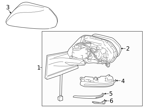 Outside Mirrors for 2019 Toyota Prius #0