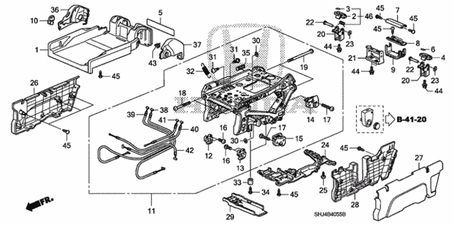 Middle Seat Components (Center) (-'07) for 2007 Honda Odyssey #0
