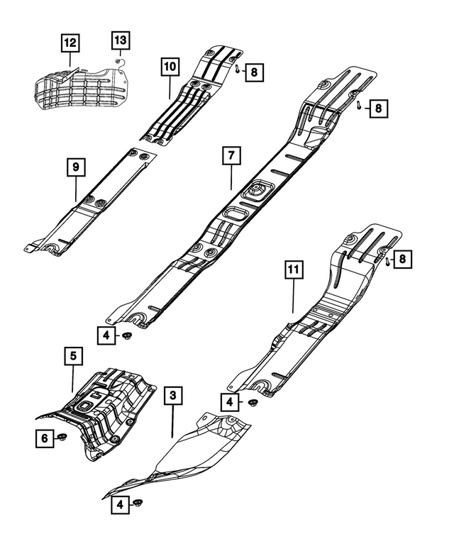 68593508AA - Exhaust: Heat Shield, Left for Mopar Image