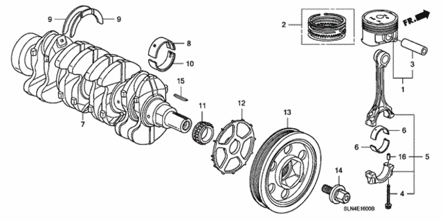 Piston - Crankshaft for 2008 Honda Fit #0