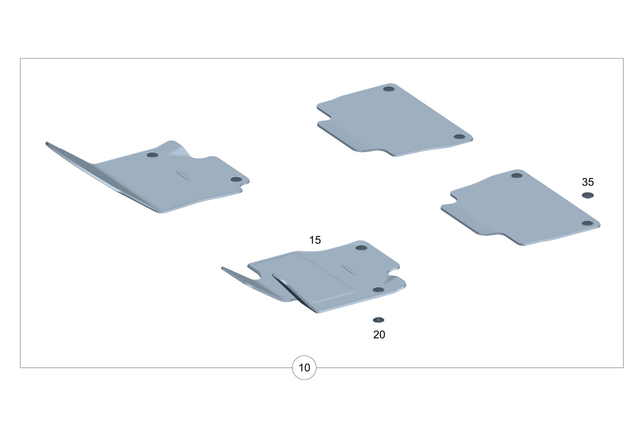 1676807310 - Panelling: Floor Mat for Mercedes-Benz: GLE450, GLE53 AMG, GLE63 AMG S Image image