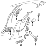 SH481AZAC - : Seat Belt Assembly for Chrysler: Cirrus | Dodge: Stratus Image