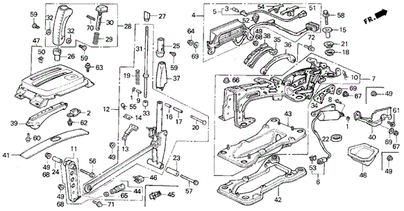 4AT Select Lever for 1995 Acura Legend #0