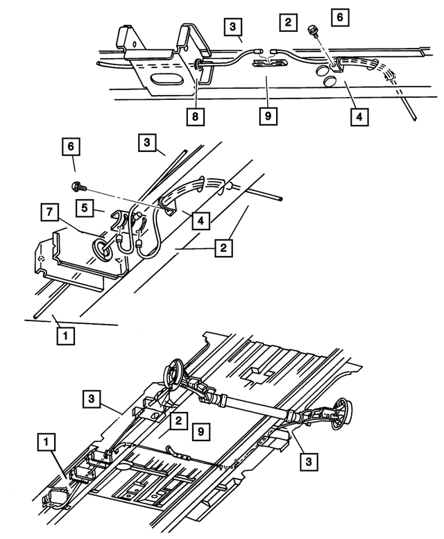 4683285 - Parking Brake: Parking Brake Cable, Front for Mopar Image