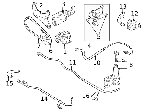 Pump & Hoses for 2001 Volkswagen Cabrio #0