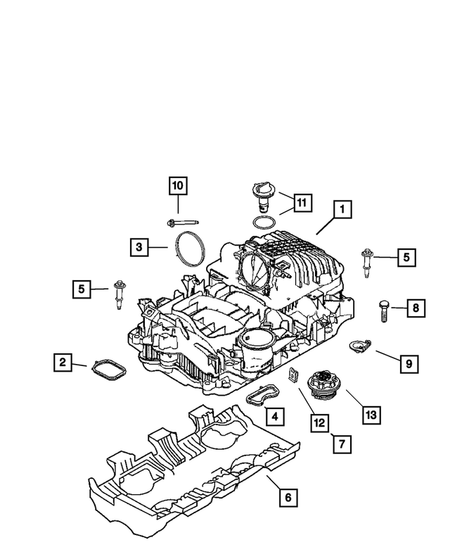 « 53032771AF – Engine 5.7L Eight Cylinder : Admission Ensemble De Collecteur pour Mopar Image »