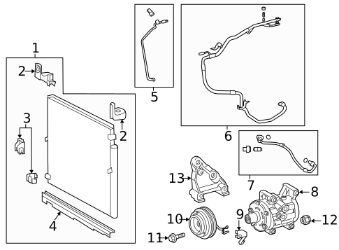 Condenser, Compressor & Lines for 2021 Toyota Tacoma #0