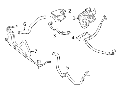 Pump & Hoses for 2014 Mercedes-Benz SLK250 #0