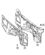 68027804AA - Body Sheet Metal Except Doors: Dash Panel Silencer for Mopar Image