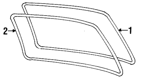 Glass & Hardware - Back for 1991 Saab 900 #0