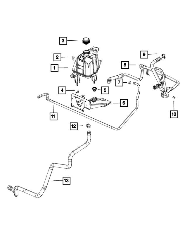 6106241AA - Cooling: Hex Flange Head Bolt for Mopar Image