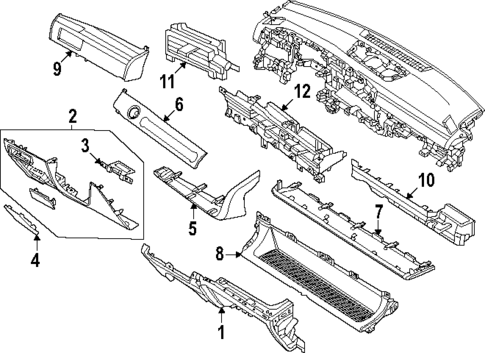 Instrument Panel Components for 2024 Hyundai Kona #0