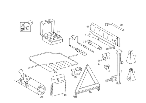 Tools and Accessories for 1991 Mercedes-Benz 500SL #0
